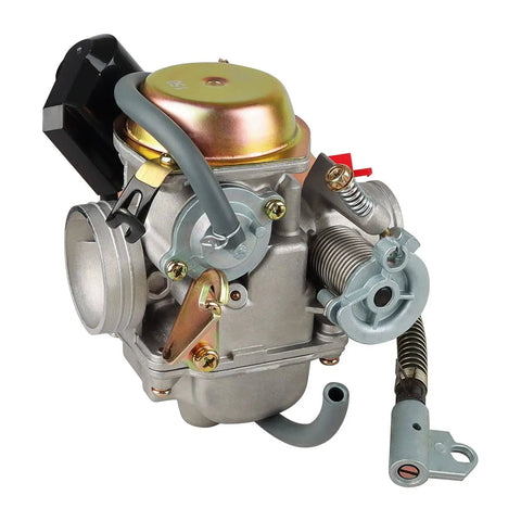 GY6 Carburetor PD24J 24mm for 125cc to 150cc 4 stroke engines electric choke intake manifold for motorcycle scooter ATV