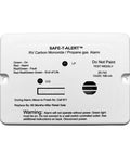 Front view of Dual LP and CO Alarm for RVs, Mini Flush Mount Detector, 12V Propane and Carbon Monoxide Sensor, Compact White