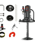 Heavy Duty Pneumatic Grease Pump For Industrial Lubrication with parts and accessories, includes gun, hose, and clamps