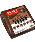 Twenty By Twenty Foot Heavy Duty Waterproof Tarp Cover Built To Last 12 Mil Thick With UV Shield And Rugged Reinforced Edges