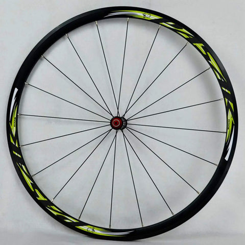 700C Road Wheelset With Front 100mm And Rear 130mm Quick Release Hubs 30mm Deep Aluminum Rim Carbon Blend Build Sealed Bearings