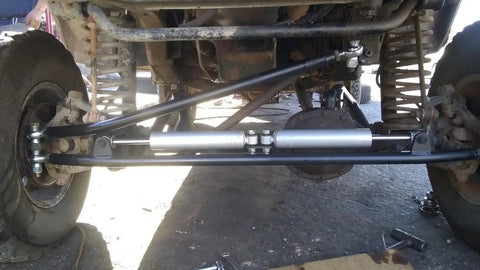 Five Eighth Inch Heim Joints Rod End Kit Four Pack With Right And Left Hand Threads Chromoly Zinc Coated Jam Nuts Included Panhard Suspension Linkage For Heavy Duty Beefed Up Off Road Trucks And SUVs under axle