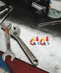 Huge 158 Piece Assorted Wire Ferrule Kit For Pros And DIYers Including Quick Connect Electrical Caps Reliable Screw Terminals Perfect For Indoor Outdoor Wiring And Junction Box Installations, color caps on metal workbench
