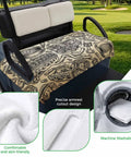 Two Seater Golf Cart Seat Covers Microfiber Towel Blanket With Vintage Car Engine Print on golf cart, 51x31 inches