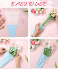 Step-by-step use of Disposable OPP Flower Sleeve Bags for Bouquets 150 Pack Clear Floral Packaging Wrap for Flowers DIY Gift Wrapping Supplies