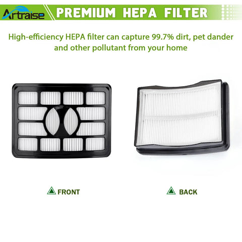 Wide Compatible Filter Replacement For Rotator Pro Lift Away Vacuum NV500 Series front and back view of HEPA filter.