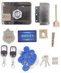 Slick Electronic Deadbolt Lock With Keyless Entry And Hella Secure Dual Remote Control For Front Door Upgrade showing components including remote controllers.