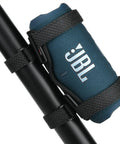 Adjustable Strap Speaker Mount For Bike, Golf Cart, And Boat Rails, Easy Clip On Portable Speaker Holder Attachment with JBL speaker