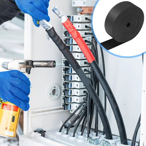 1 Inch Heat Shrink Tape For Electrical Wiring Black Shrink Wrap Tape With Heat Activated Adhesive That Melts And Seals Delivers Strong Wire Protection Durable Weather Ready No Fuss Install Temperature Range From Minus 40F To 257F