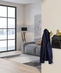 Beefy Heavy Duty Wall Mounted Brushed Gold Stainless Steel Coat Hooks And Towel Hooks Set Four Pack displayed in living room