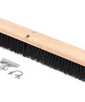 Built Like A Tank Heavy Duty Floor Broom Brush With Natural Tampico Coarse Bristles For Sweeping Heavy Debris On Rough Concrete Driveways Patio.36 inch broom head with hardwood base.