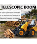 Badass Heavy Duty Telehandler Forklift With 4WD Drive System For High Reach Telescopic Lifting Over Rough Terrain At Construction Jobsites For Contractors lifting logs on site