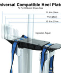 Beefed-Up Adjustable 24 To 40 Inch Aluminum Drywall Stilts For Painting And Taping with universal heel plates and straps