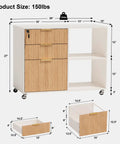 Smooth Rolling Three Drawer Lateral Filing Cabinet With Secure Locks And Sleek Fluted Finish dimensions, solid oak design, mobile desk organizer.