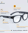 Anti Fog Safety Glasses With Side Shields And ANSI Z87.1 Eye Protection, scratch-resistant lenses, polycarbonate frame
