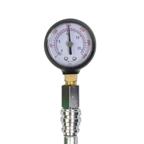 1.5 Inch Regulator Intermediate Pressure Gauge For Scuba Diving, 300 PSI Capacity, showing clear dial and metal connector