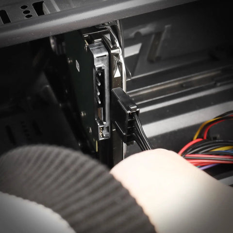 Molex Splitter Power Cable LP4 4 Pin Male To 3 4 Pin Female Y Cable For IDE Hard Drives And CD DVD Drives, PSU Power Extension, Copper Conductors, Durable IDE Peripheral Connector, black PC drive connector close-up