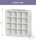 Side view of F8S Pre-Filter True HEPA Replacement Filter for HealthPro Series, 12.8 x 3 inches, with grid design.