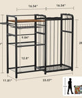 Garage Sports Equipment Organizer With Ball Storage Large Capacity For Gear And Toys Includes Hooks And Baskets For Basketballs Soccer Balls Footballs Golf Balls Bats And More, metal rack with shelves and hooks.
