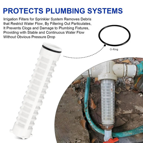 Go To Spin Down Sediment Filter One And A Half Inch 60 Mesh Replacement For Sprinkler and Water Systems with O-Ring and installed filter