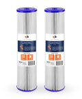 1 Micron Whole House Pleated Sediment Water Filter Cartridge Twenty By Four And A Half Inch Replacement 2 Pack