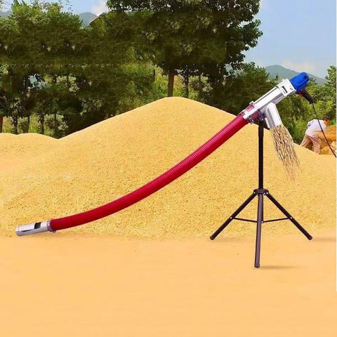 Red Portable Grain Suction Machine With Low Noise Pump 2m Hose And Screw Conveyor Lightweight Grain Auger for material transfer