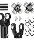 Front Prop Shaft Yoke and U Joint Kit for Polaris RZR and General 1000 Brutus HD Models Fit RZR 570 800 900 1000 RS1 XP Trail S and S4 2 Seater 4 Seater Not For Trails and Rocks Edition, #45 steel yokes and pre-lubed U-joints