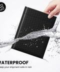 Black Bubble Mailers 6x10 Inch 100 Pack Padded Envelopes With Usable Inner 6x9 Inch shown with water resistance