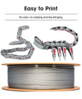 PLA Basic Filament 1.75mm For Fast Printing On High Speed 3D Printers 1kg Black Spool with 3D printed scorpion model