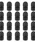 20 Pcs M8x1.25 Cable Glands Adjustable 2.5-4.8mm PA6 Nylon IP68 Waterproof Seals Anti-Corrosion in black for enclosures