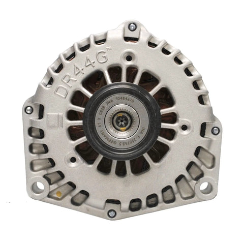 Front view of Remanufactured Alternator 3342732A For Cars Built To Last With Beefed Up Bearings And High Temp Lubricant Plus Double Lip Seals