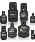 Garage Ready Eight Piece Impact Socket Adapter And Reducer Set For One Quarter Three Eighths One Half Three Quarters And One Inch Drives CrV