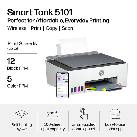 Refillable All In One Wireless Printer For Home Office With Scanner And Copier EcoTank Alternative Cartridge Free Printing With Two Years Of Ink Included No Fuss Setup And Reliable Ink Savings