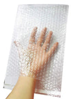Hand inside Self Sealing Bubble Out Bags 8x12 Inch For Moving, Shipping, And Storage Double Sided Cushioning Pouches with Premium Seal
