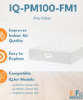 Replacement Pre Max Filter For IQAir HealthPro Series 13x13x3 in, easy fit design for indoor air purifiers, extends filter life