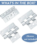 Heavy Duty 3 Pack Zinc Door Hinges For Mobile Home Combination Doors And Storm Door built tough, shown from multiple angles.