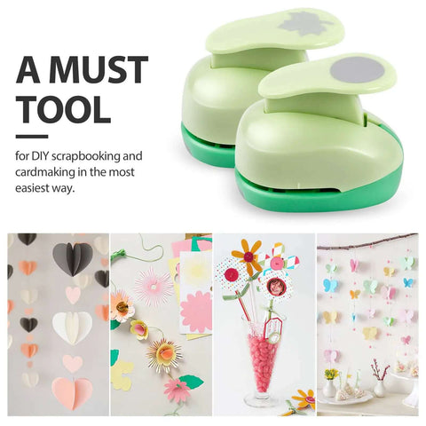 Six Shape 1 Inch Craft Hole Punch Set With Heart Circle Star Butterfly Maple Leaf And Flower Punches For Scrapbooking DIY Cards