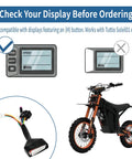 Plug And Play Ebike Controller Main Harness For Tuttio Soleil01 With M Button Display guide with compatible speedometer illustration.