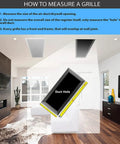 Instructions on measuring duct hole for Premium Aluminum Eggcrate Return Air Grille for 1 Inch Filter, 12 by 20 Cube Core.