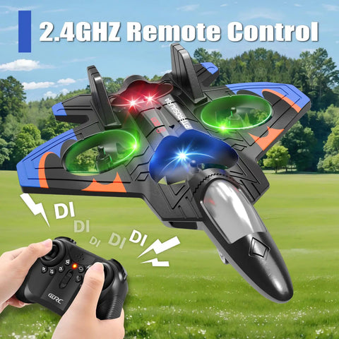 Dope 360 Degree Flip Foam RC Plane With One Key Takeoff Landing Altitude Hold Headless Mode And Three Speed Options.
