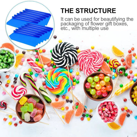 Transparent Candy Color Flower Wrapping Paper Pack 20 Sheets for Bouquets and Gift Wrap beside colorful candies