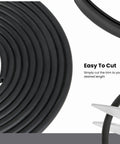 U Channel Edge Trim Seal With EPDM Rubber And Internal Metal Clips For A Tight Grip, Flexible Edge Guard, roll with scissors cutting
