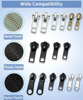 Zipper Repair Kit For Jackets, Coats, Backpacks, Luggage And More, 159-Piece Universal Zipper Fix Kit With Replacement Sliders
