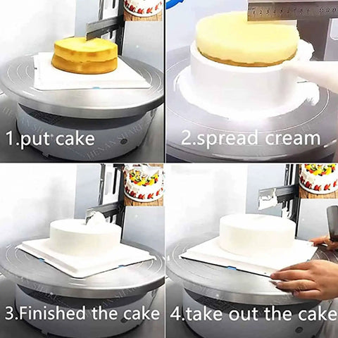 Birthday Cake Cream Smoothing And Filling Machine For 4 To 12 Inch Round Cakes Pro Grade Easy Spreading Tool in use
