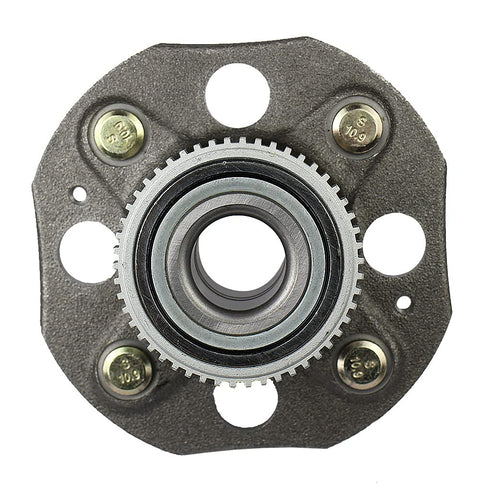 Front view of Rear Wheel Hub And Bearing Assembly 512178 For Honda Accord 1998 1999 2000 2001 2002 2.3L With ABS Four Lug Flange