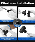Installation instructions for 136 Pcs 2 Inch Die Grinder Sanding Discs Kit with Quick Change 1/4 Roll Lock and safety torque screw.