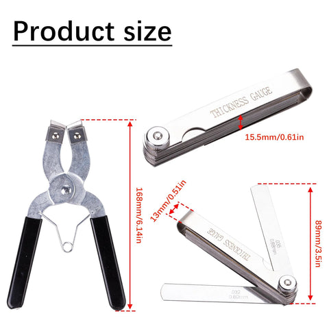 MWMNUN piston ring compressor kit with 2-1/8–7, includes piston installer pliers and stainless steel feeler gauge