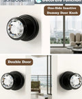 Gold Interior Privacy Glass Door Knob With Lock For Bedroom And Bathroom, Slick Zinc Alloy Hardware In Polished Brass Finish, Crystal Clear Knob