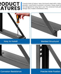 Heavy Duty Underbody Truck Toolbox Mounting Brackets Kit Welded Steel Bracket Set showing installation features and details.