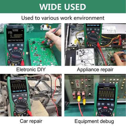 3 In 1 Handheld Oscilloscope Digital Multimeter And Signal Generator Portable Tool with 12 MHz Bandwidth in various uses